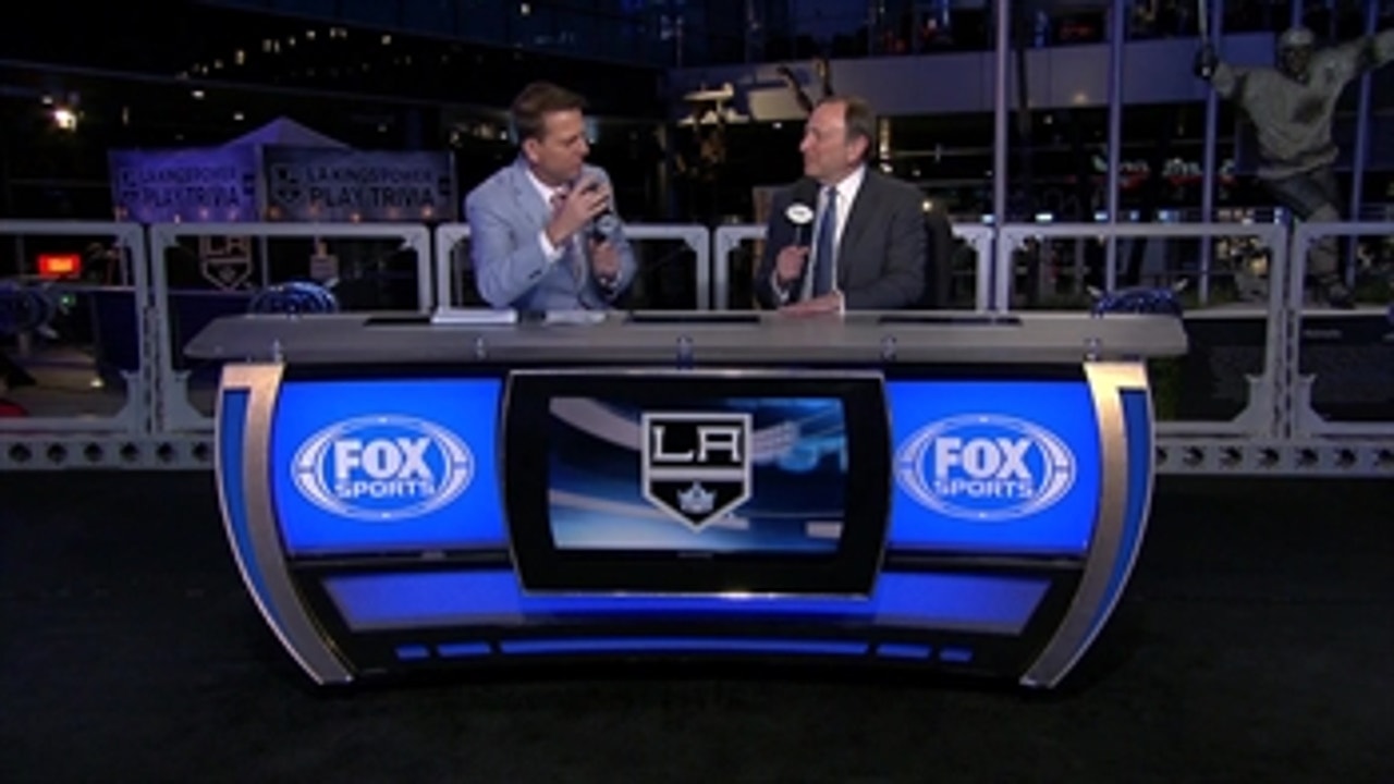 Patrick O'Neal interviews NHL Commissioner Gary Bettman