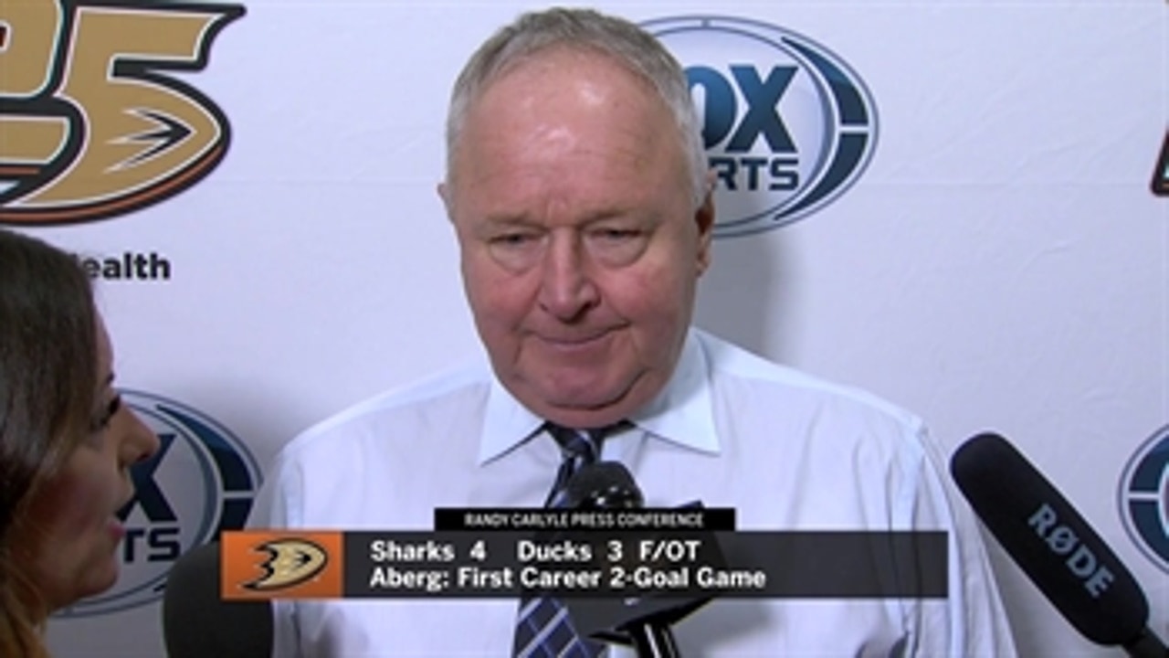 Randy Carlyle on the Ducks' 4-3 OT loss