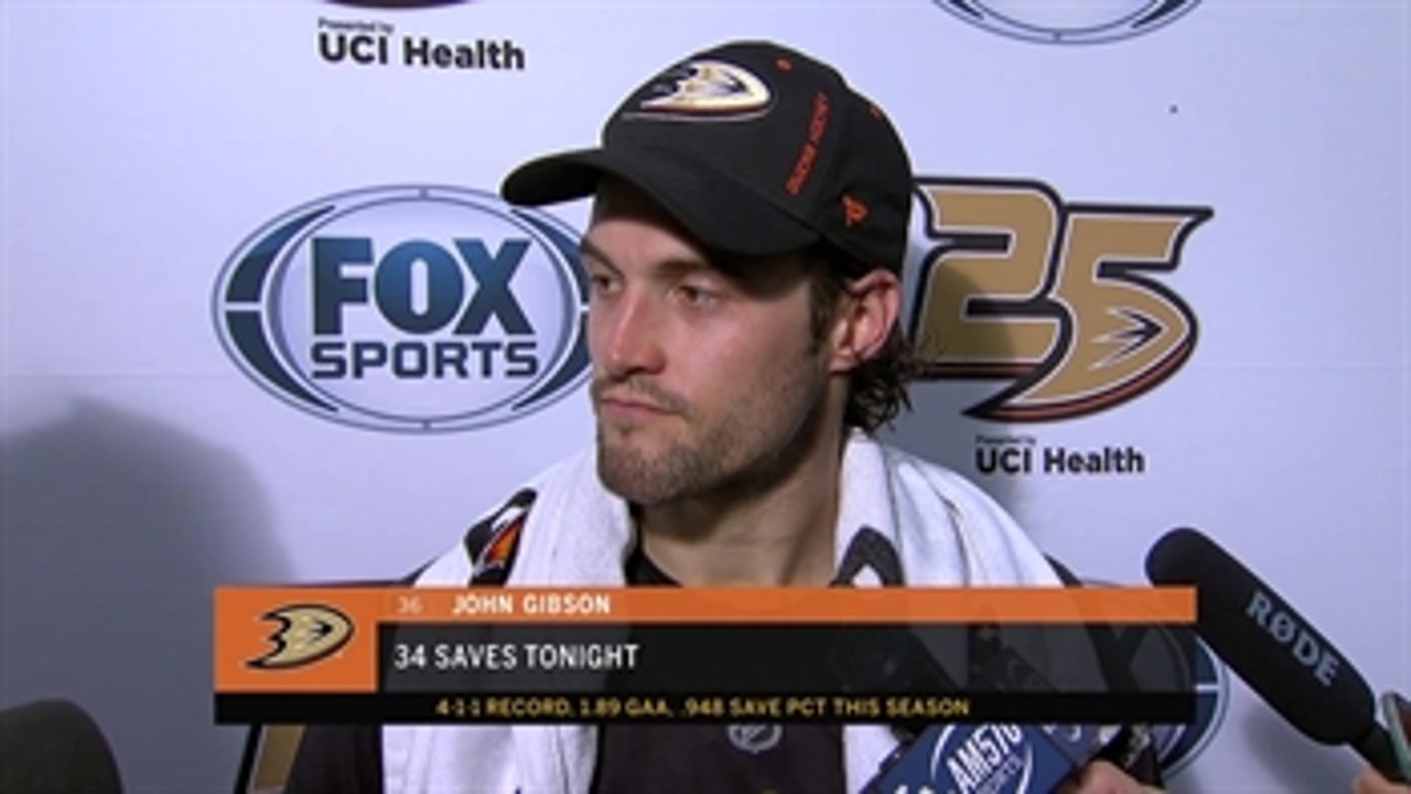John Gibson: 'We are getting better each and every game'