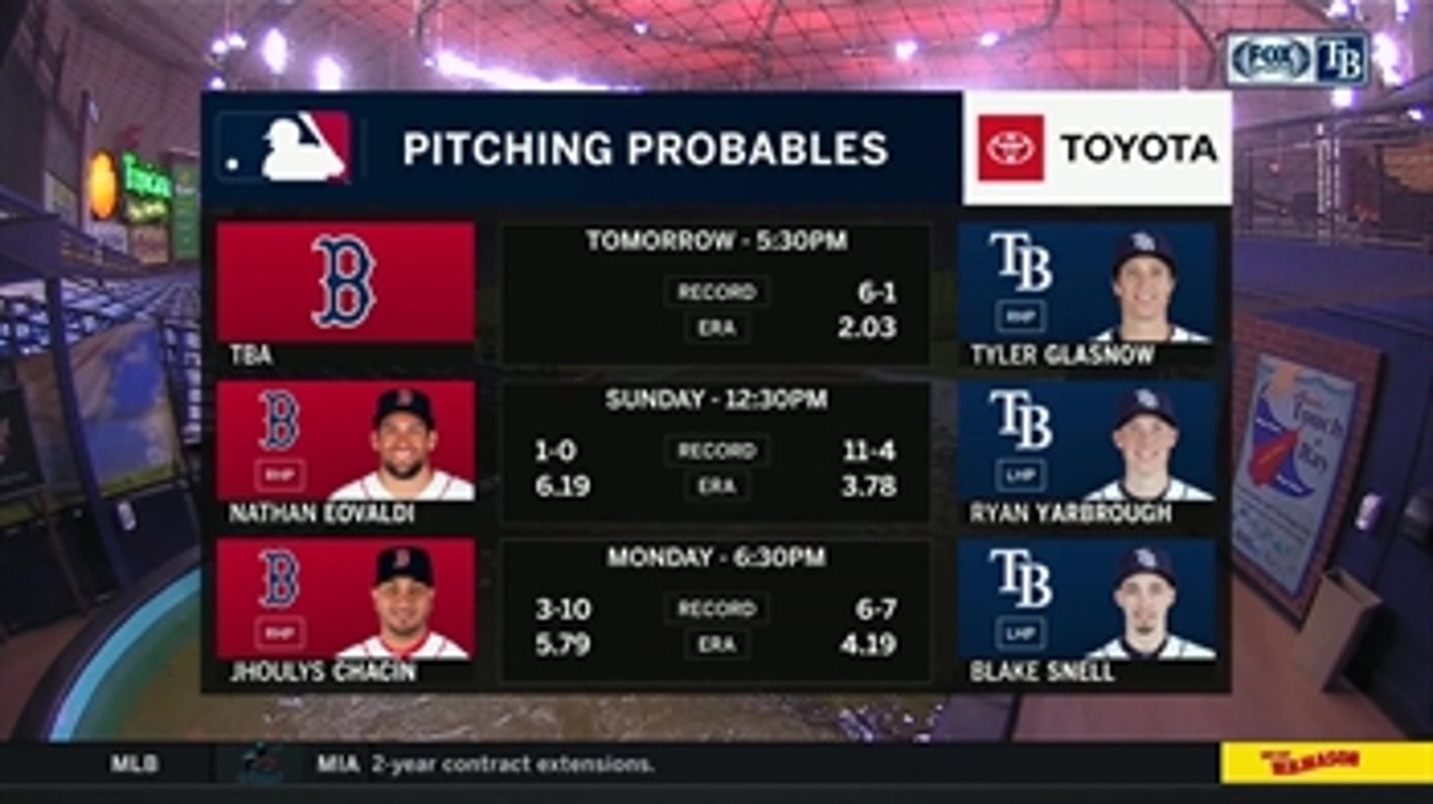 Rays riding momentum into another showdown with Red Sox