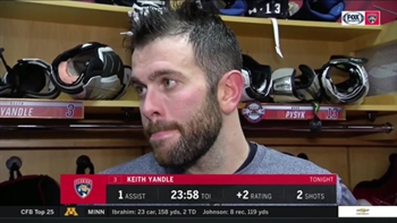 Keith Yandle breaks down frustrating loss,  shares thoughts on Panthers' power play