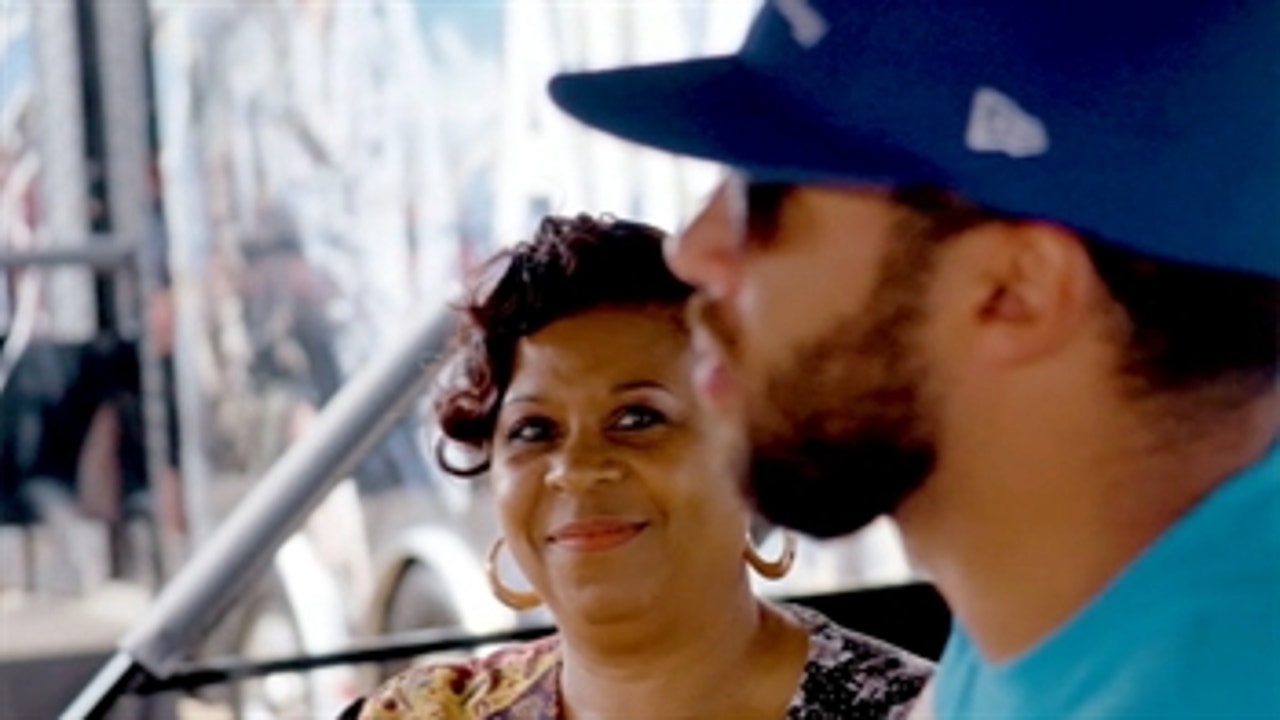 Bubba Wallace spends time at the track with his mom Desiree