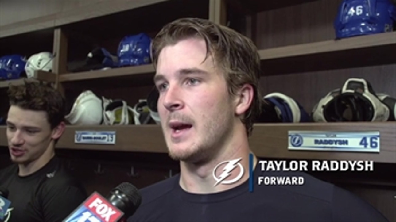 Taylor Raddysh explains the techniques he is working on in Lightning camp