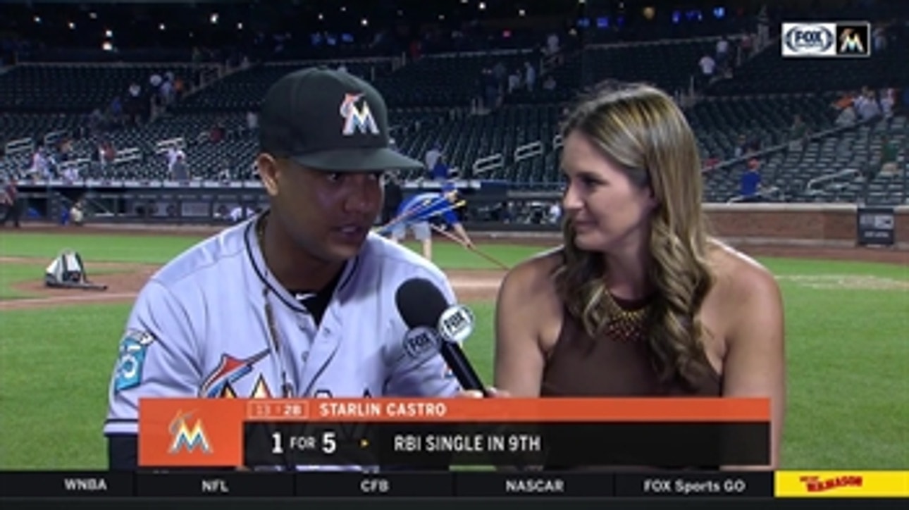 Starlin Castro sits down with Jessica Blaylock after 9th inning comeback win