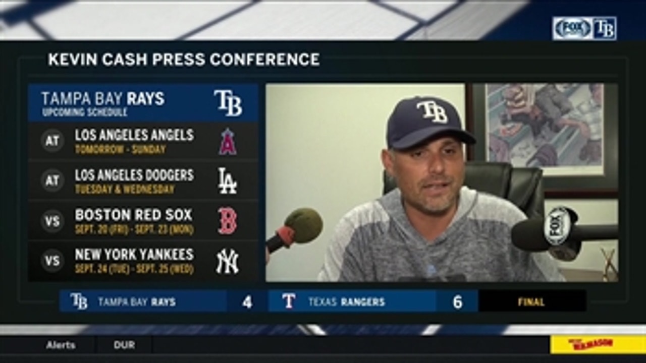 Kevin Cash on defeat to Rangers, Wild Card Standings