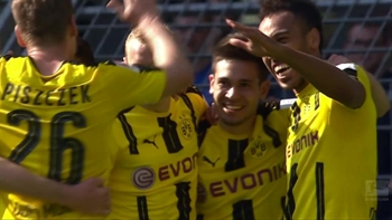 Aubameyang gets 28th goal of season ' 2016-17 Bundesliga Highlights