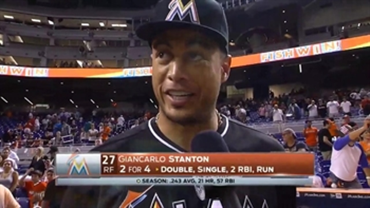 Giancarlo Stanton on big hits: I was just trying to pick us up