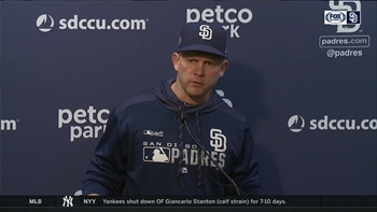Hear from Andy Green in the clubhouse after the Padres win 5-2
