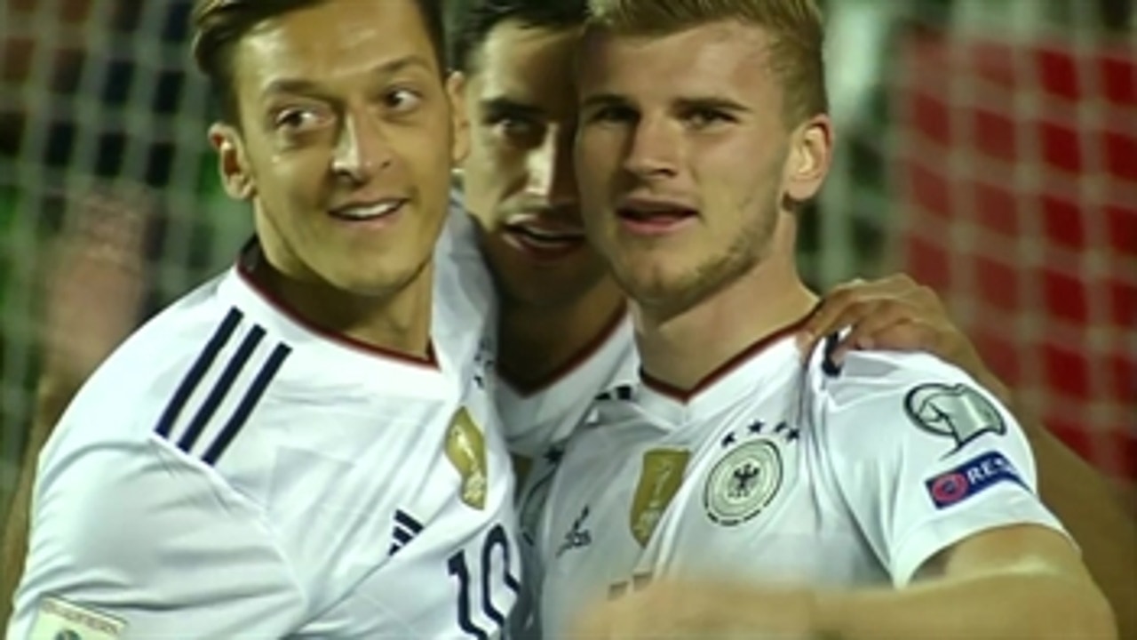 Timo Werner gives Germany 1-0 lead ' 2017 UEFA World Cup Qualifying Highlights