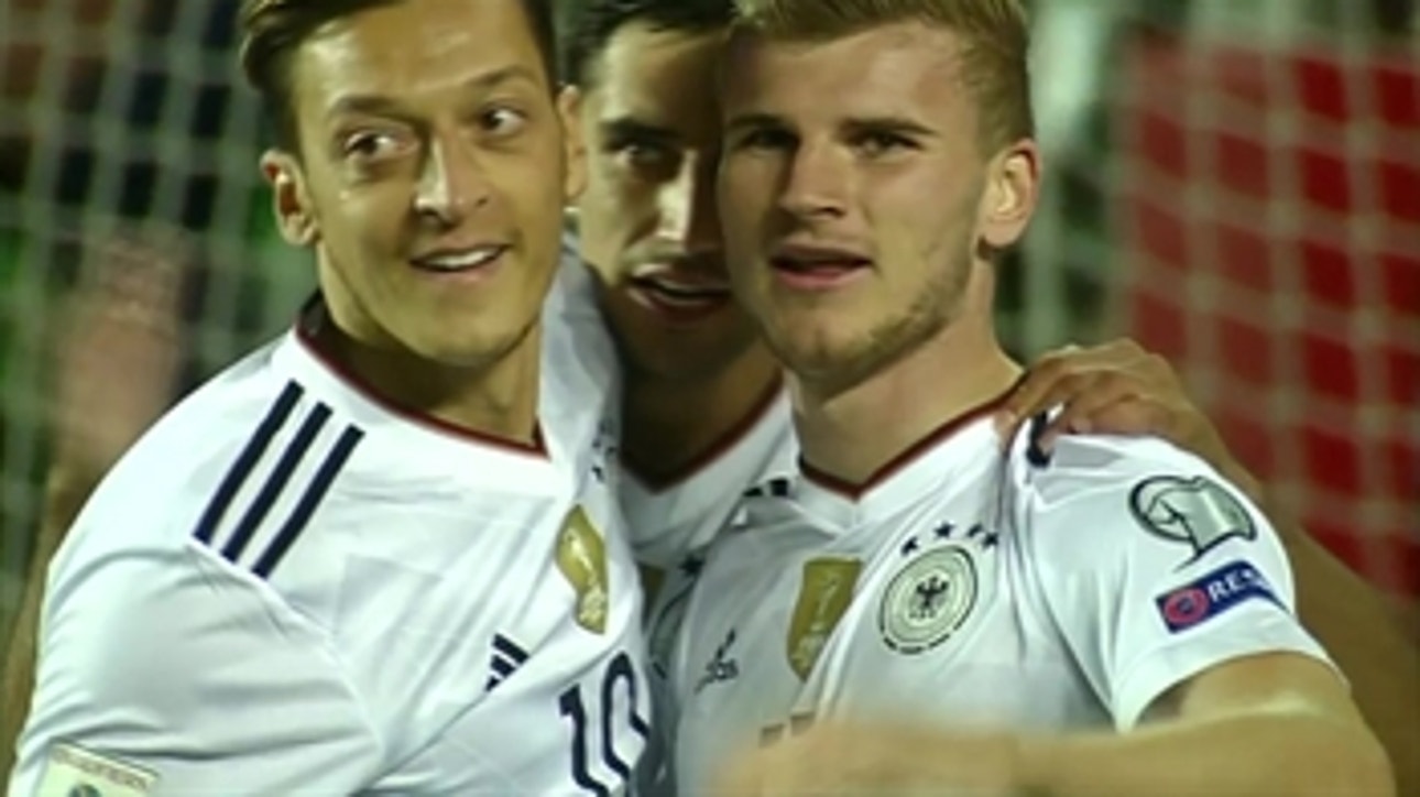 Timo Werner gives Germany 1-0 lead ' 2017 UEFA World Cup Qualifying Highlights