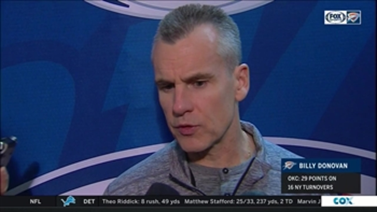 Coach Donovan doesn't want to blame fatigue for loss to Knicks