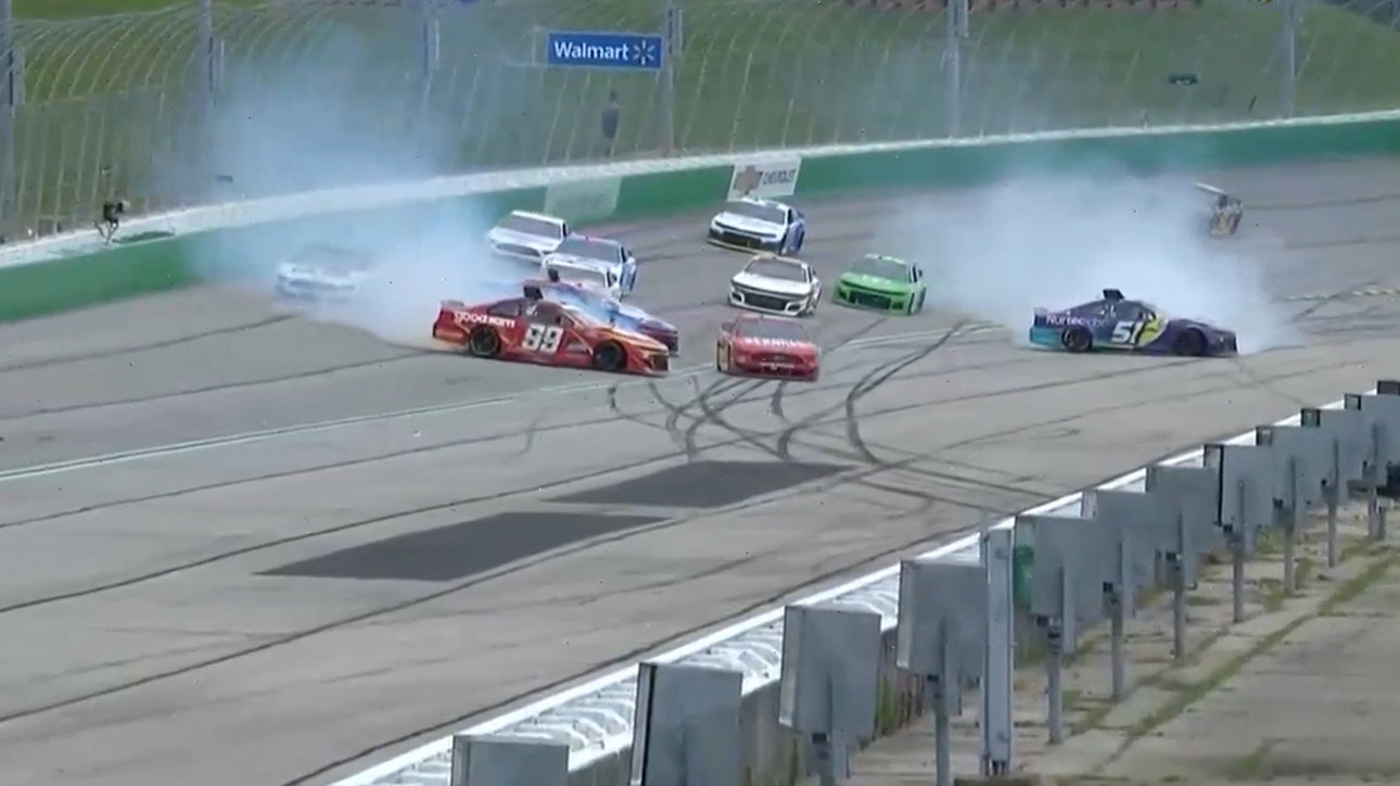 Suarez, Stenhouse Jr. and Ware wreck at Atlanta