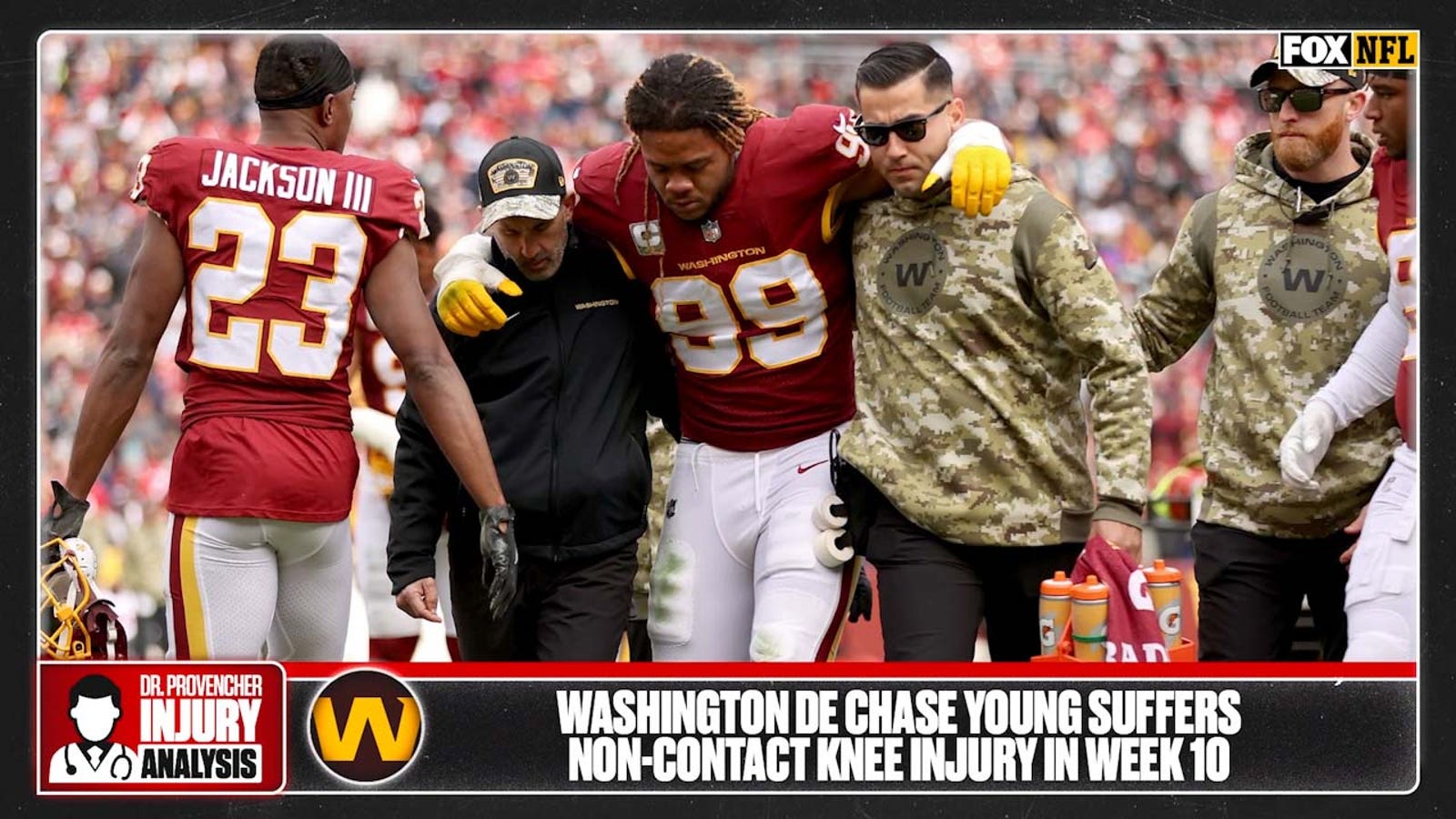 Dr. Matt Provencher evaluates Chase Young's knee injury