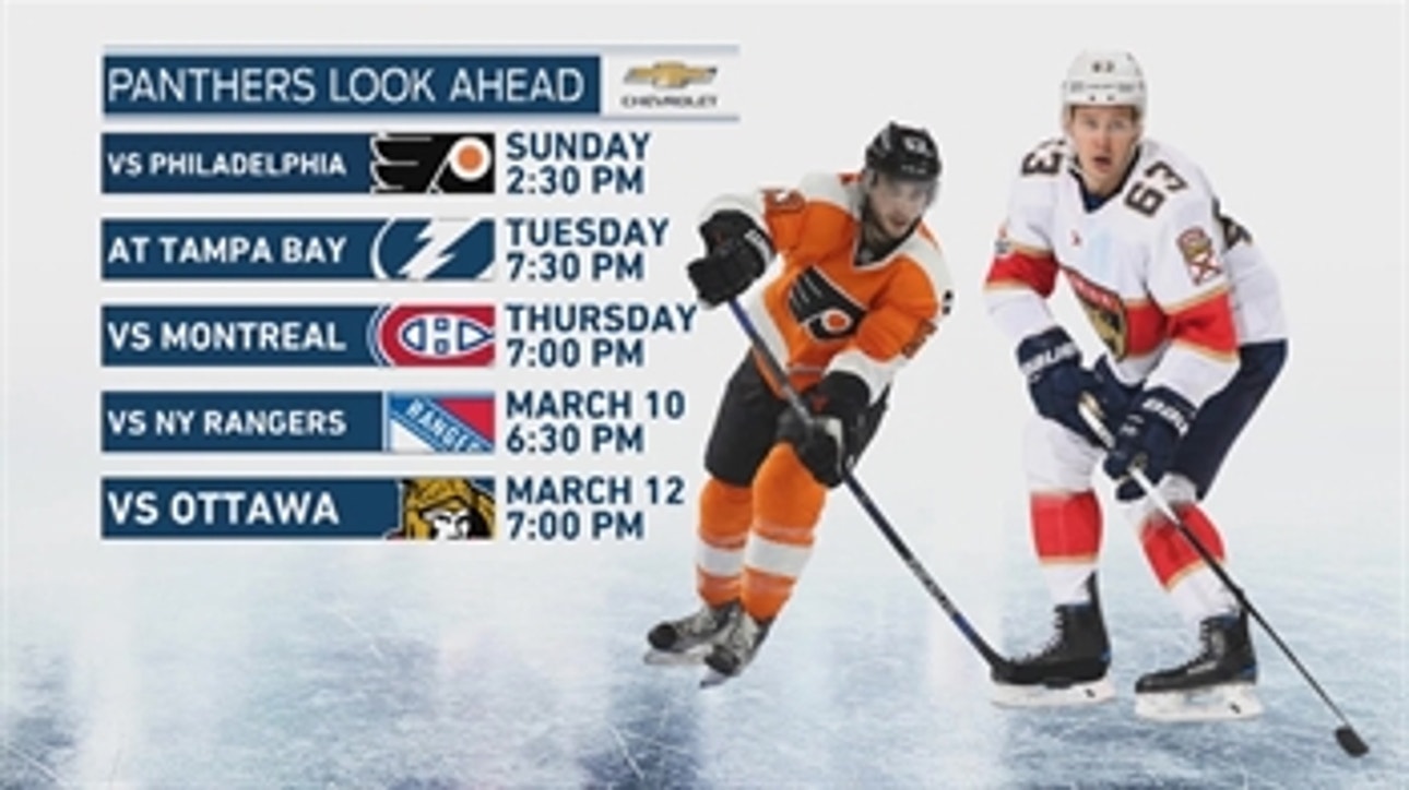 Panthers try to make it 6 straight wins with Flyers in town