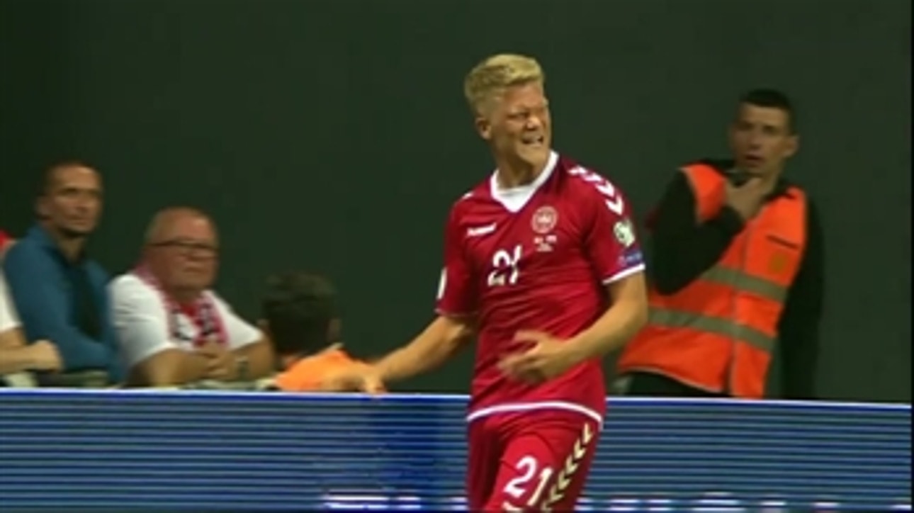 Andreas Cornelius gives Denmark 2-0 lead ' 2017 UEFA World Cup Qualifying Highlights