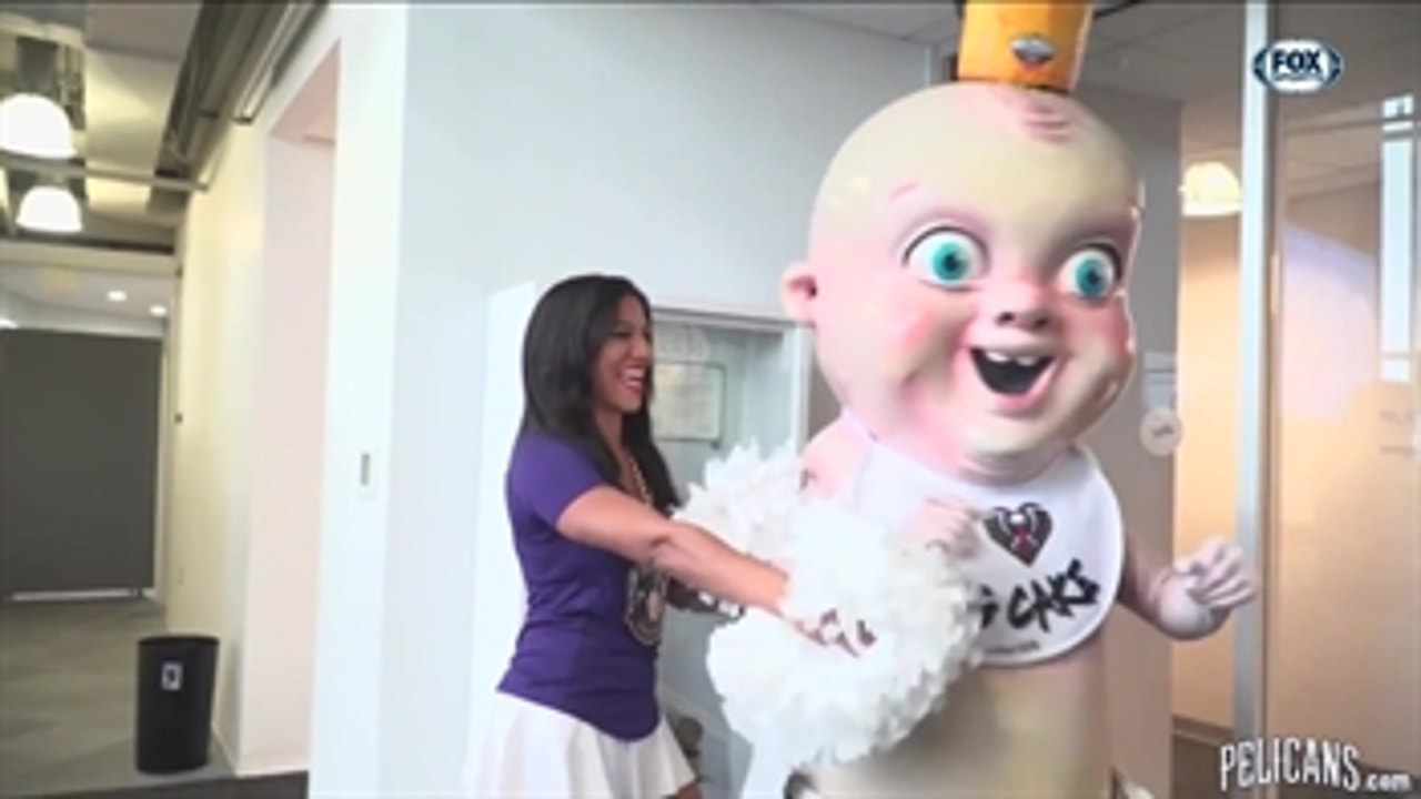 Pelicans King Cake Baby Visits News Station ' Pelicans Insider