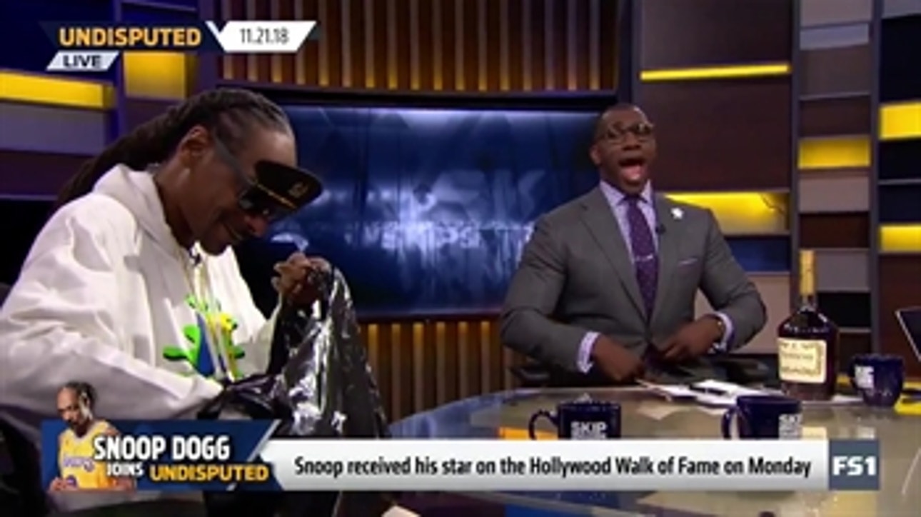 Snoop Dogg came bearing gifts (of Hennessy) for Shannon Sharpe on Undisputed