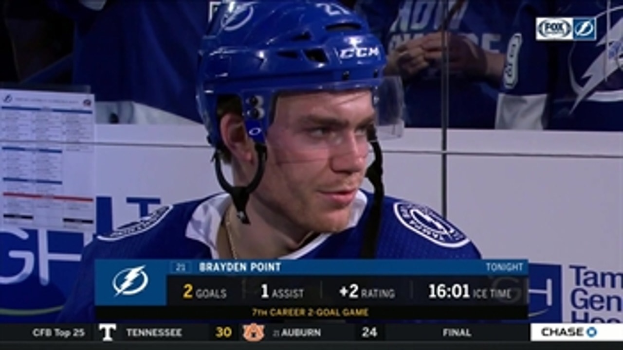 Brayden Point says pucks have been finding him lately