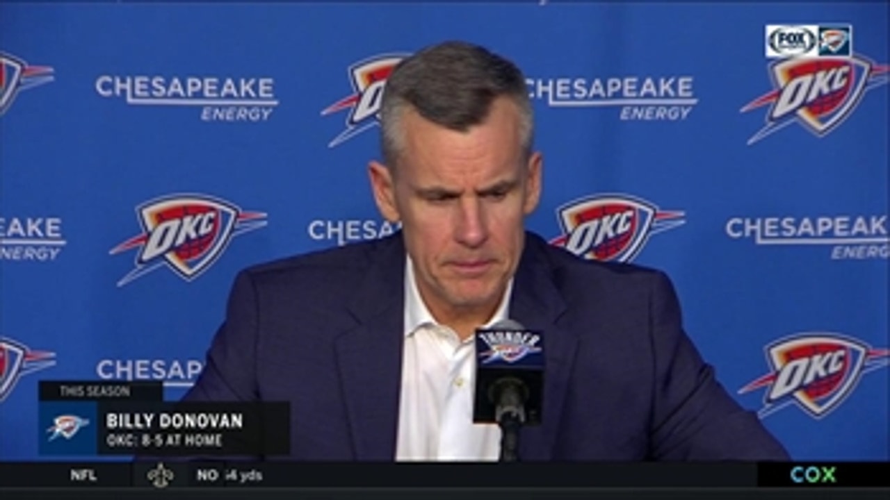 Billy Donovan on the Thunder defeating the Bulls 109-106