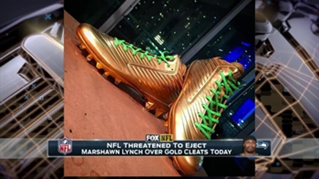Marshawn Lynch barred from wearing gold cleats