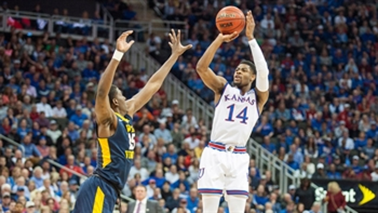 Kansas wins 10th Big 12 title 81-70 over WVU