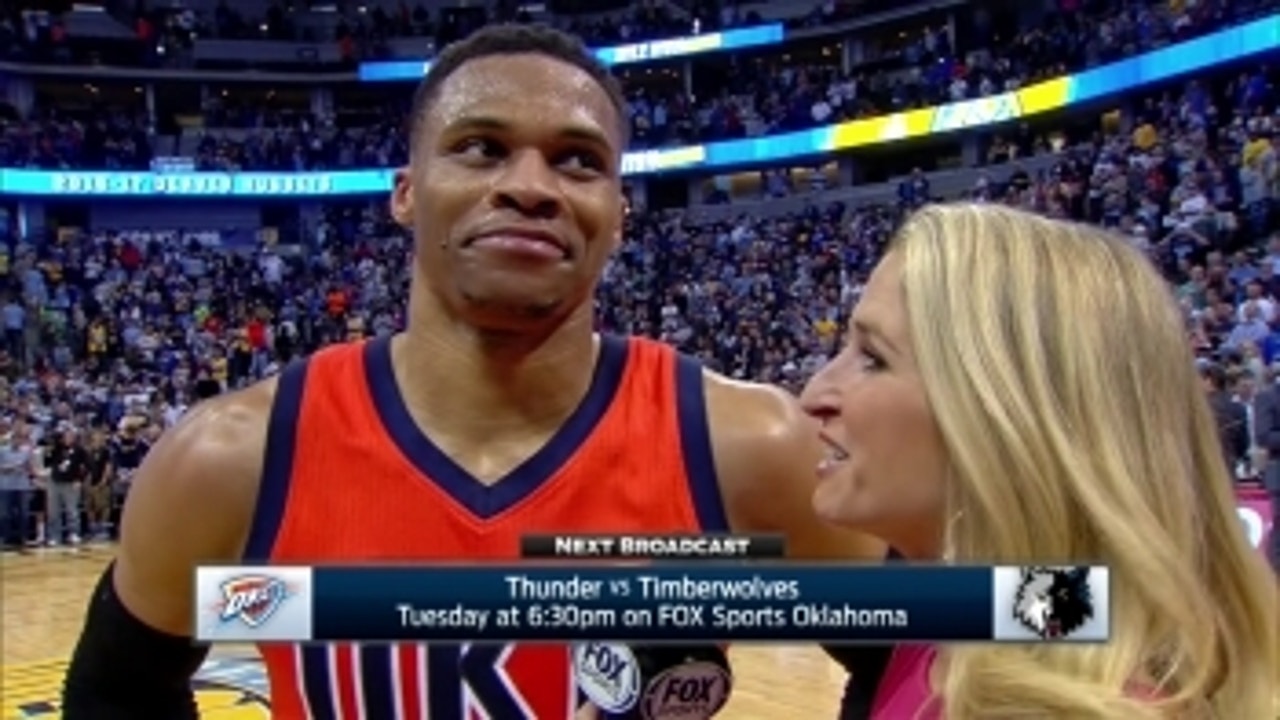 Russell Westbrook on getting 42nd triple-double in win