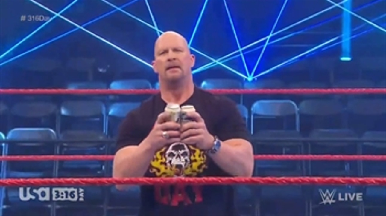 Stone Cold Steve Austin returns to RAW and celebrates 3/16 Day