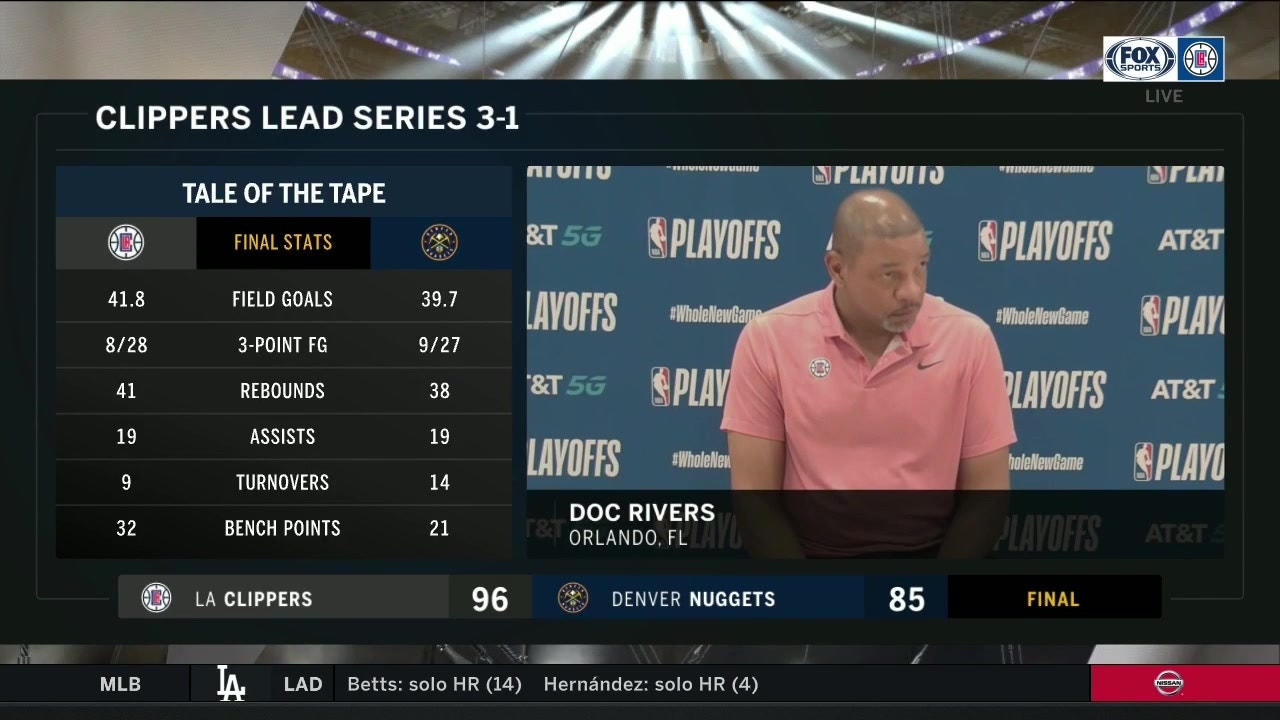 Clippers coach Doc Rivers reflects on taking a 3-1 series lead