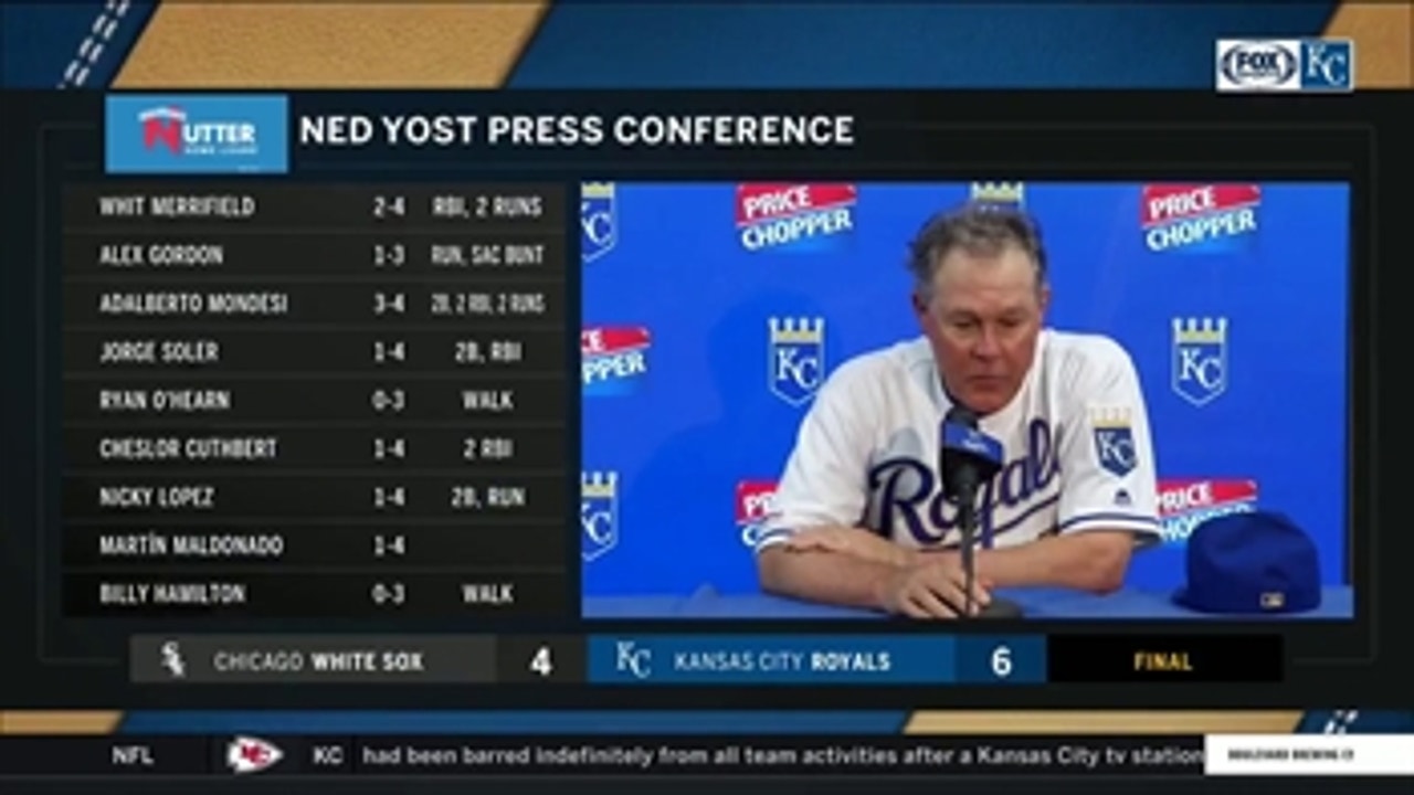 Yost after Royals beat White Sox to snap losing streak