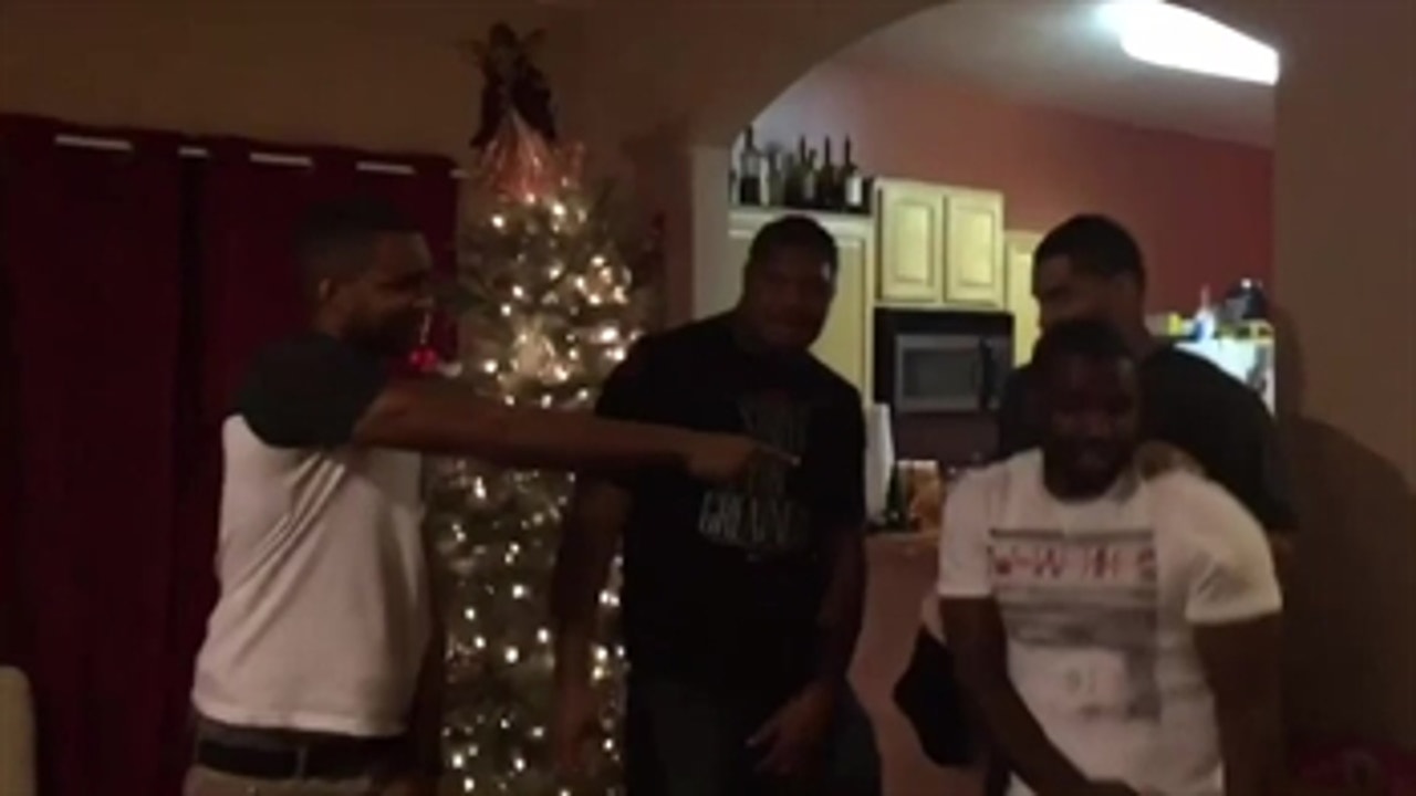 Calais Campbell and family's version of the Rudolph song - 'PROcast' #Travelers