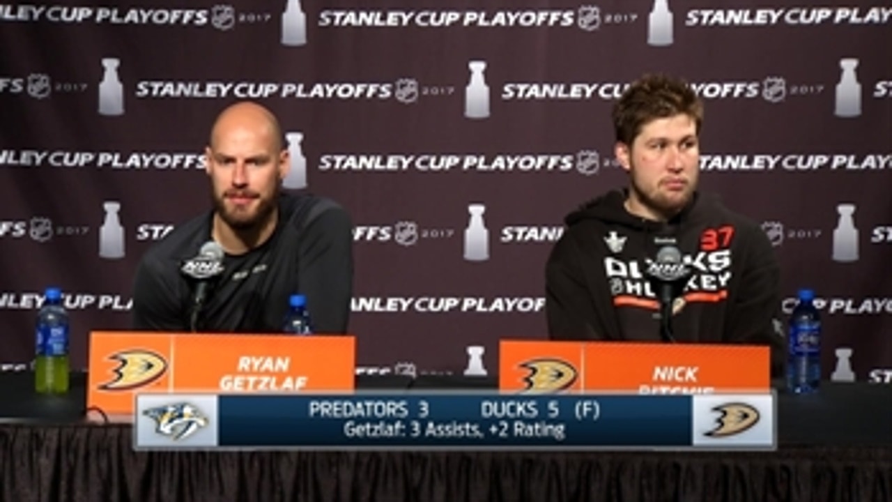 Getzlaf, Ritchie talk after the Ducks even the series