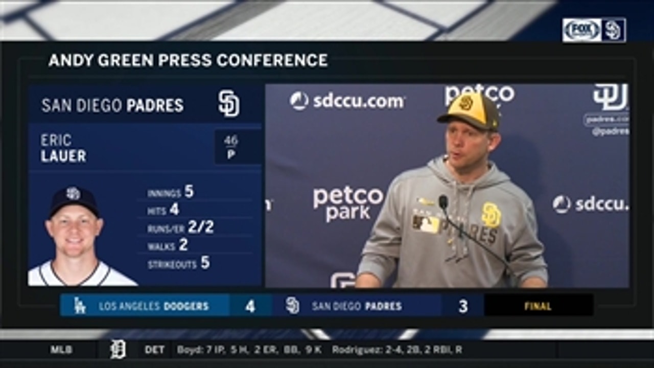 Hear from Padres manager Andy Green after 4-3 to the Dodgers