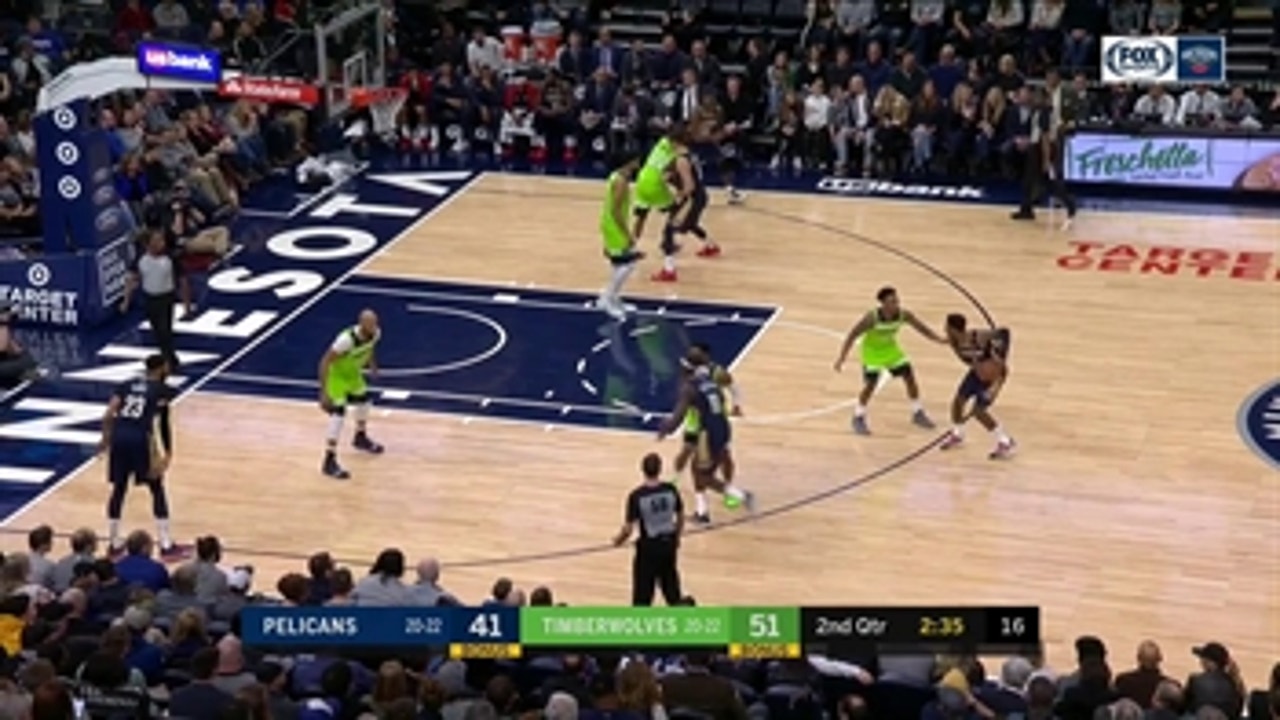 HIGHLIGHTS: Anthony Davis fires a three-pointer in the 2nd