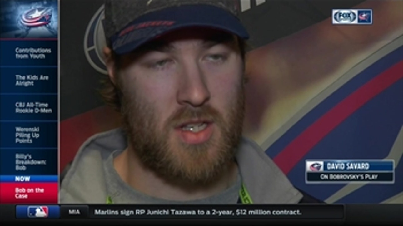 Savard: 'Bob makes the big save when we need him'