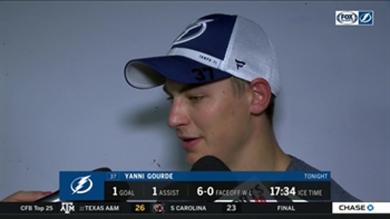 Yanni Gourde on win over Columbus: 'We came out strong'