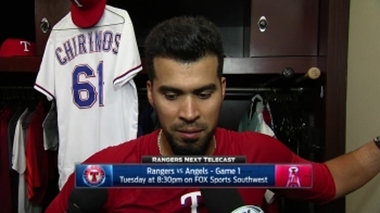Robinson Chirinos on finishing home stand on high note