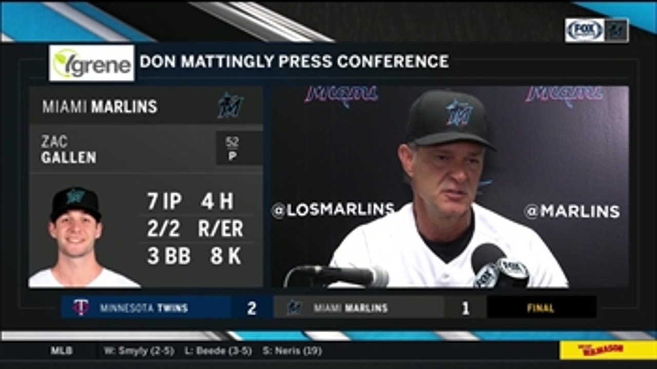 Don Mattingly breaks down Marlins' narrow loss to Twins