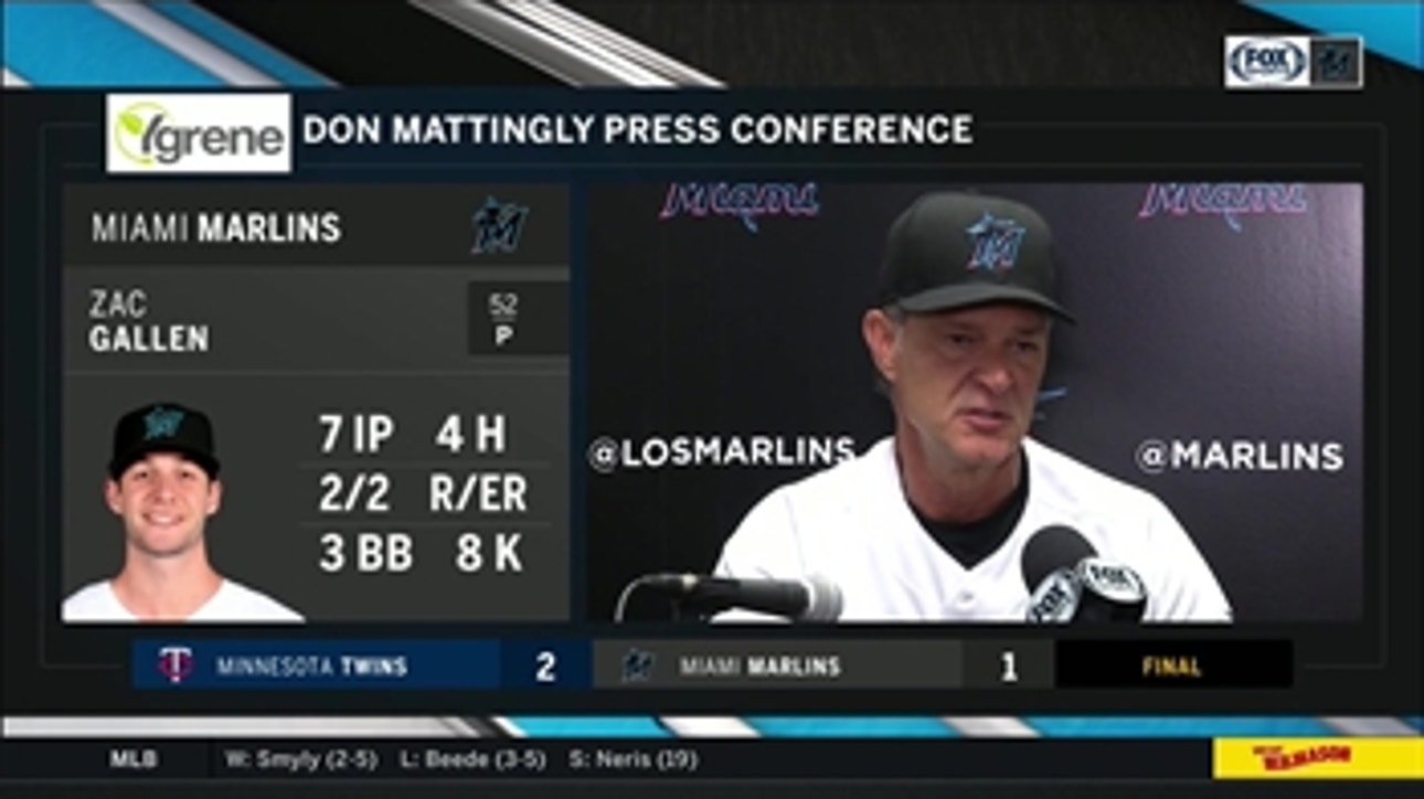 Don Mattingly breaks down Marlins' narrow loss to Twins
