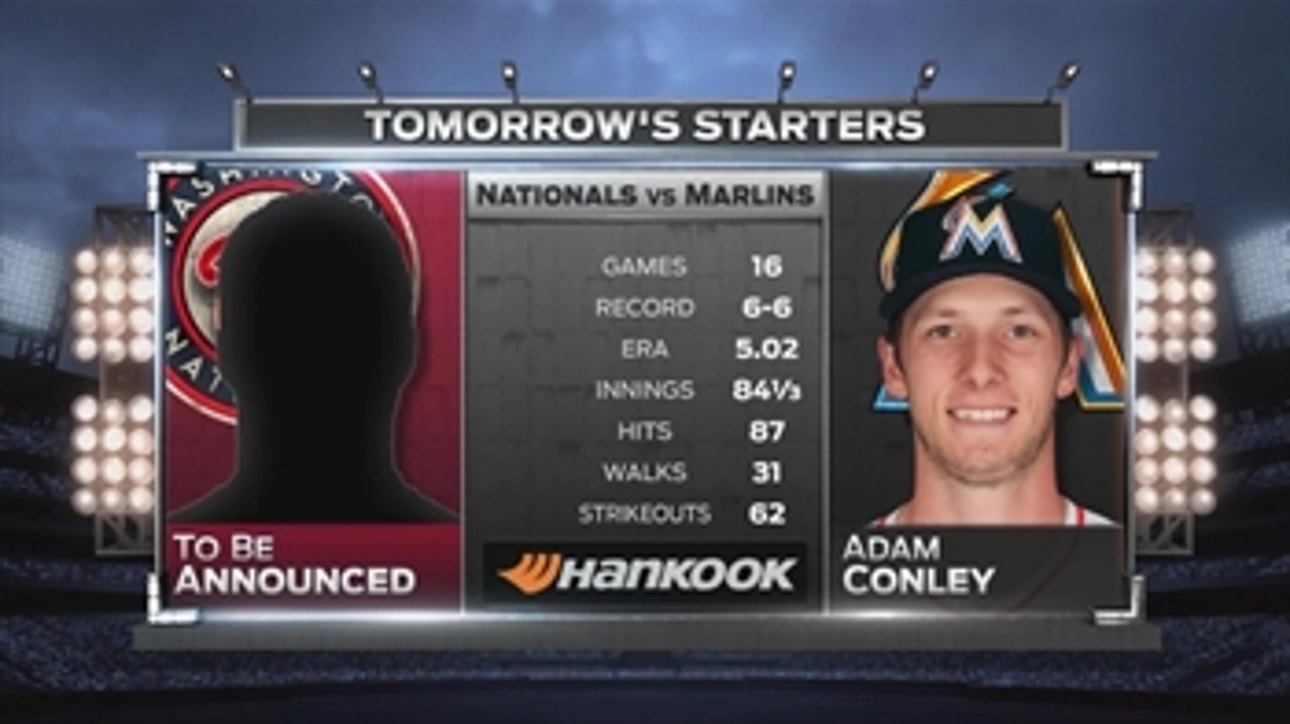 Adam Conley looks for another solid start with Nationals in town