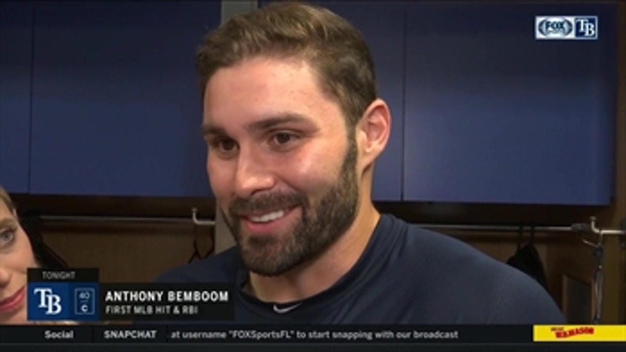 Anthony Bemboom talks about his 1st big league hit, tweaking his knee