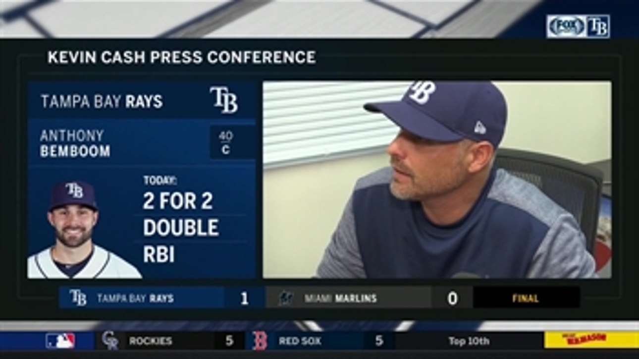 Kevin Cash on Anthony Bemboom's first big league hit, how pitching staff worked out of jams