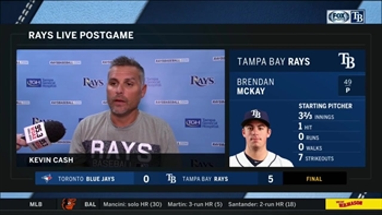 Kevin Cash on Brendan Mckay and his bullpen's shutout performance