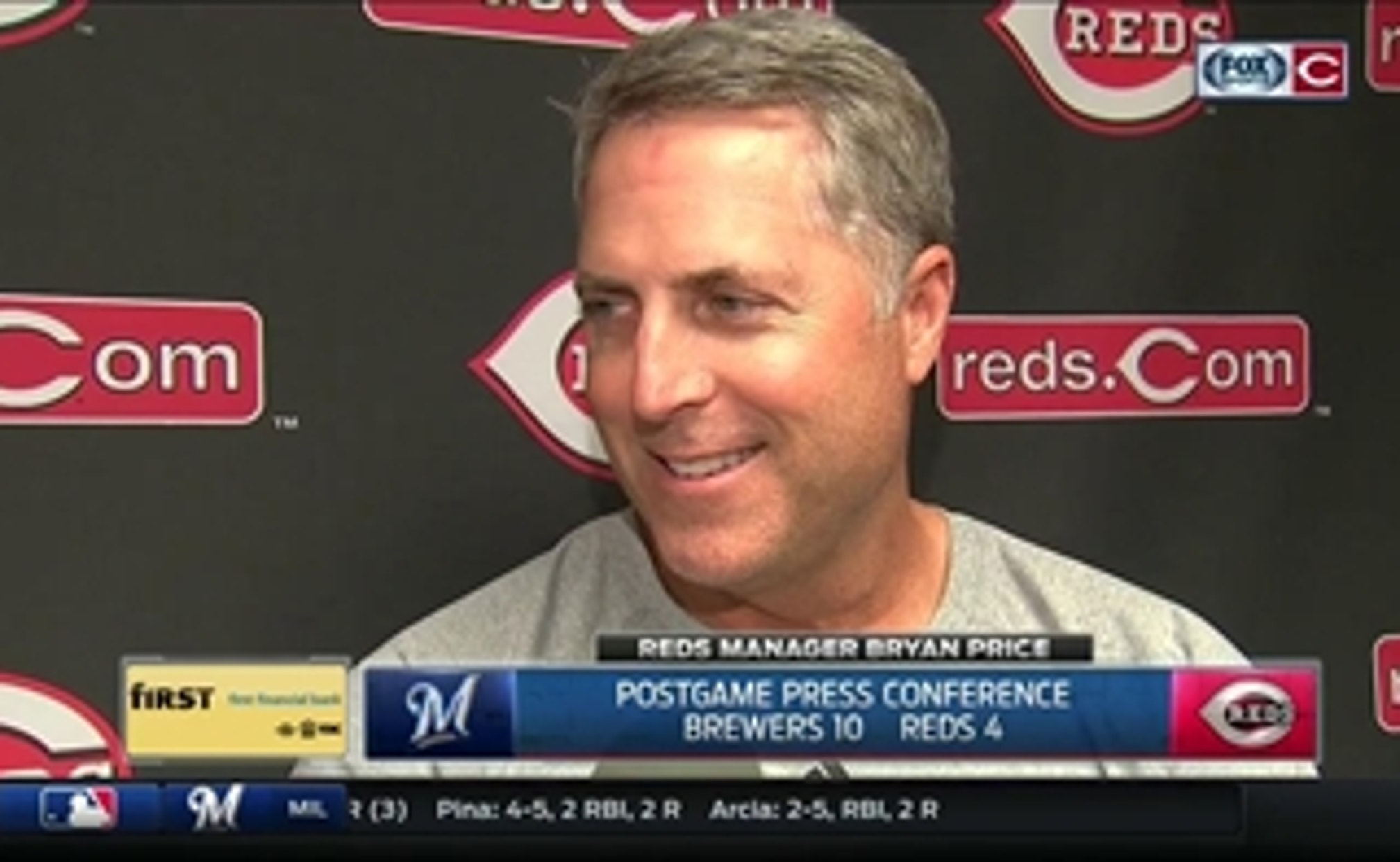 Bryan Price On Reds Loss It Was A Tale Of Two Ballgames Fox Sports