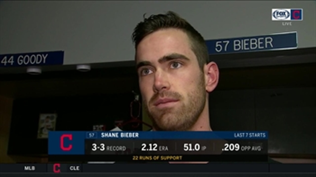 Shane Bieber talks about struggling early against the Royals.