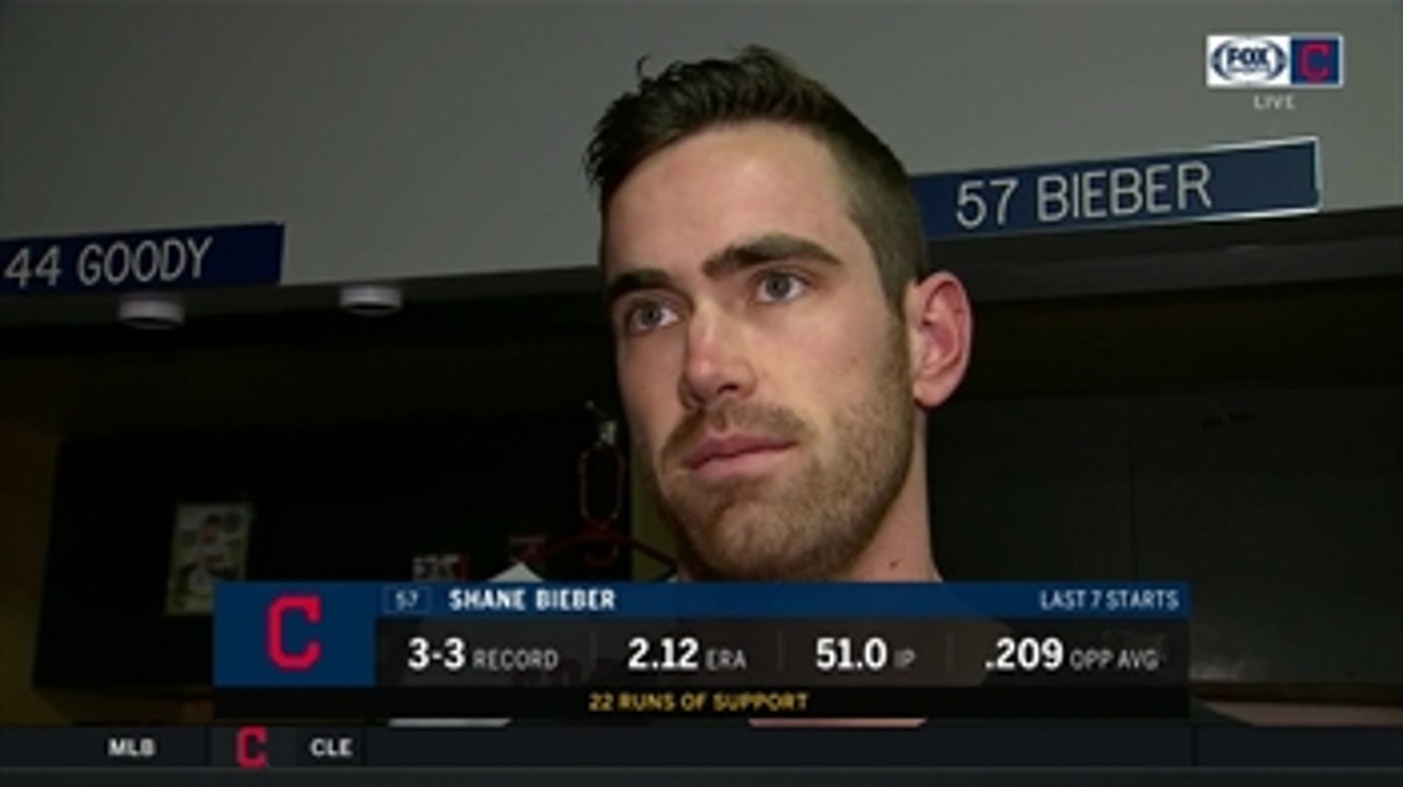 Shane Bieber talks about struggling early against the Royals.