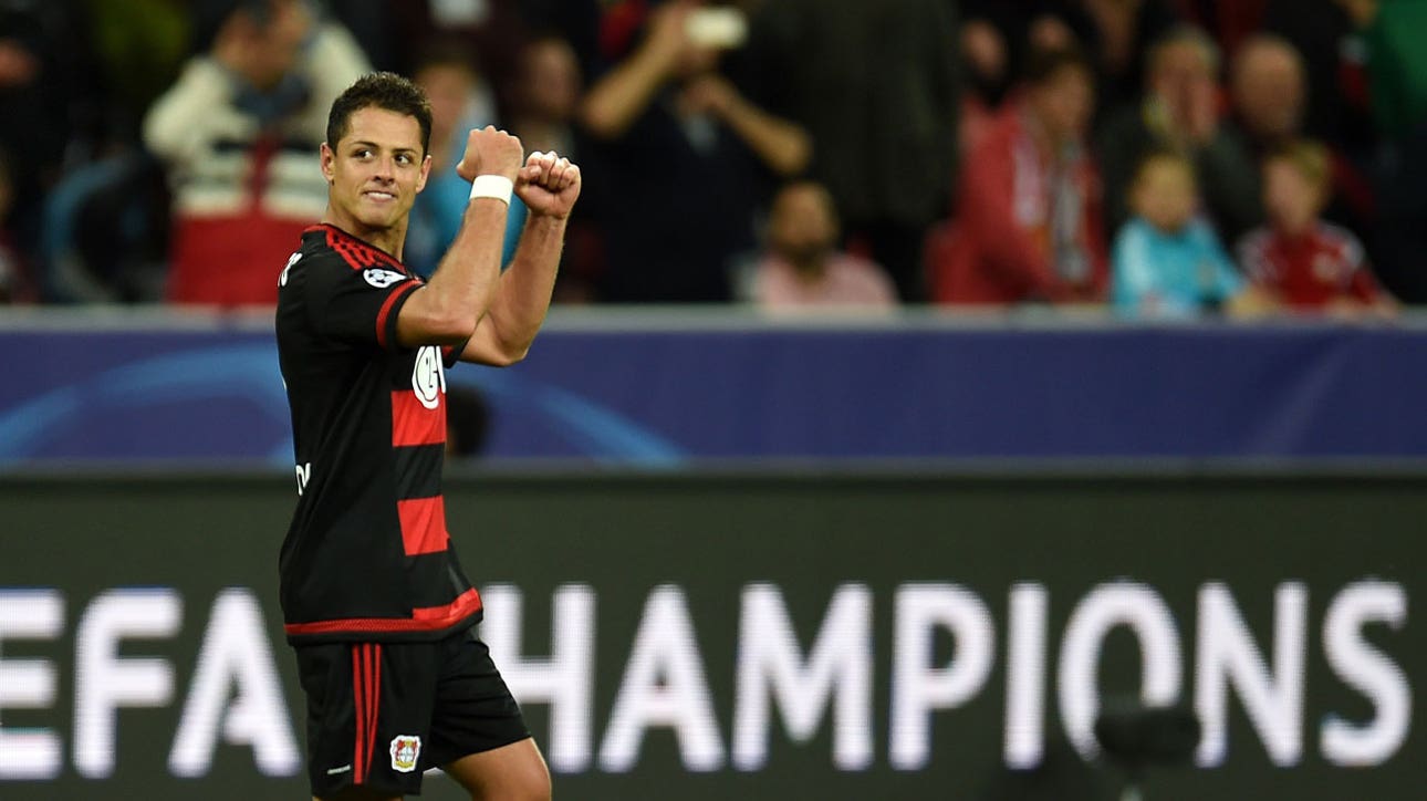 Chicharito nets his first goal for Bayer Leverkusen - 2015-16 UEFA Champions League Highlights
