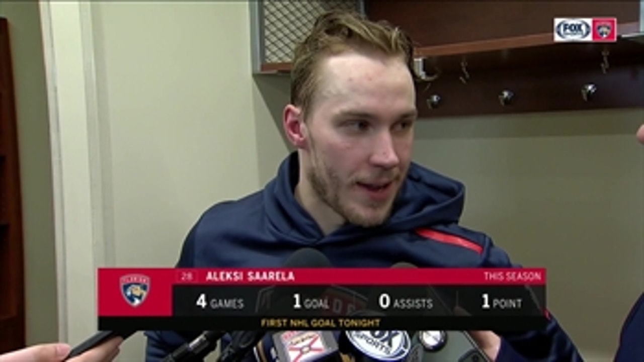 Aleksi Saarela talks Panthers' win over Ducks after scoring his 1st NHL goal