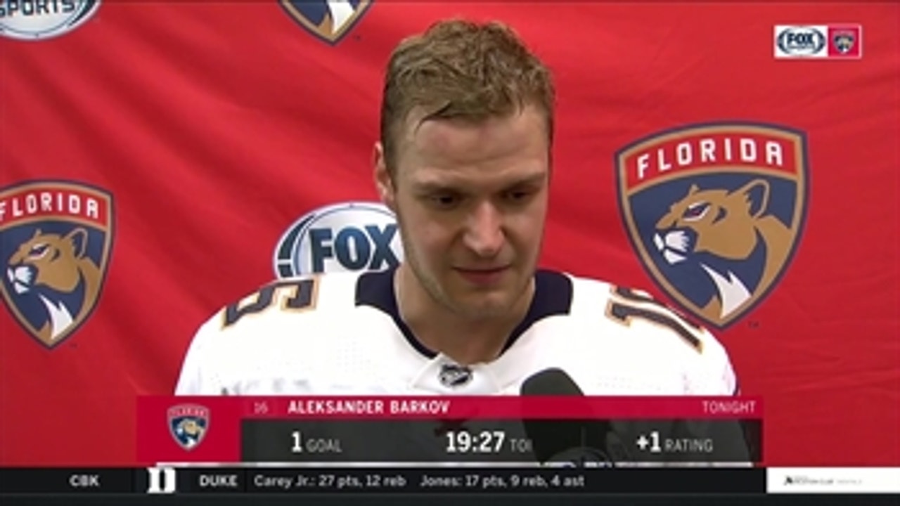 Aleksander Barkov talks Panthers starting road trip 2 for 2