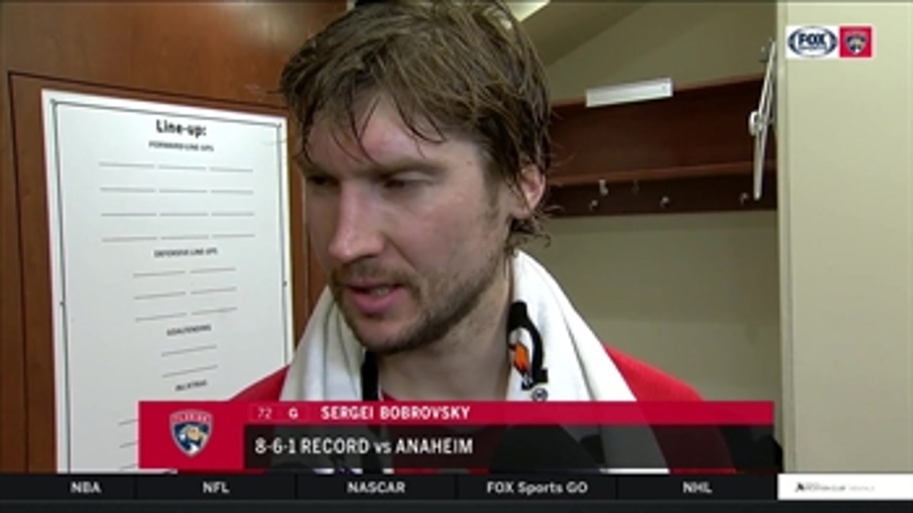 Sergei Bobrovsky breaks down win over Ducks after stopping 35 of 36 shots