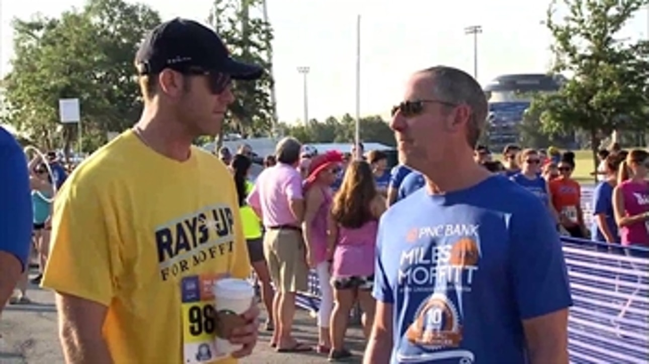 Rays players at the Miles for Moffitt race